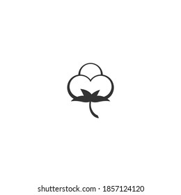 Cotton seed icon. 100% cotton label. Natural fiber sign. organic fabric symbol. Vector illustration.