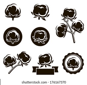 Cotton set. Vector 