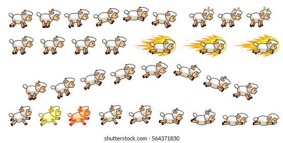 Cotton Sheep Game Sprites
Suitable for side scrolling, action, adventure, and endless runner game.