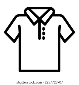 Cotton shirt icon outline vector. Uniform polo. Front fashion