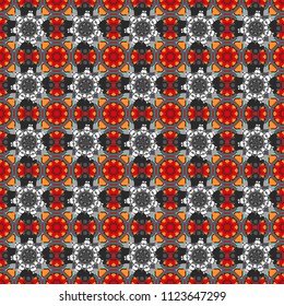 Cotton or silk headscarf, kerchief square pattern design, oriental style in gray, pink and blue colors. Vector seamless bandana print with paisley ornament.