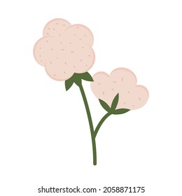 cotton soft flower flat icon