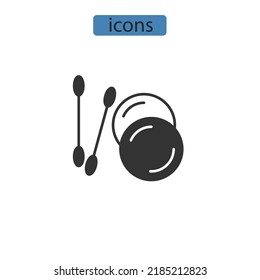 Cotton sponges icons  symbol vector elements for infographic web