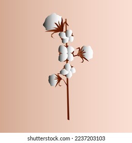 arte vectorial floral de bastón de algodón