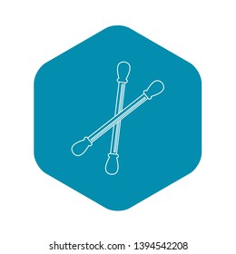 Cotton sticks icon. Outline illustration of cotton sticks vector icon for web