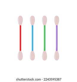 Cotton sticks illustration, drawing, vector