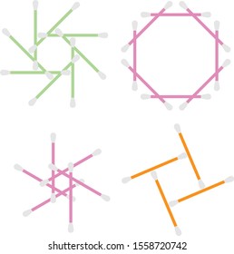 Baumwollswab, Cotton-Bud-Symbol Muster Vektorgrafik