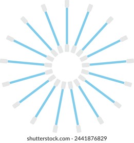 Cotton Swab, Cotton Bud Icon Pattern Vector Illustration