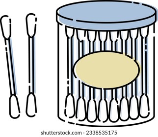 Cotton swab case Cotton swab illustration material