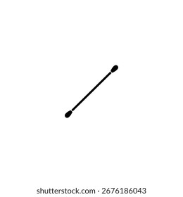 Diseño de Vector plano de icono de hisopo de algodón.