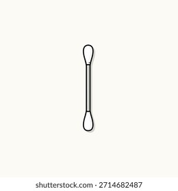 Cotton swab icon flat vector design.