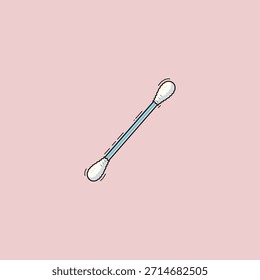 Diseño de Vector plano de icono de hisopo de algodón.