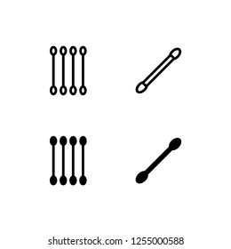 Cotton Swab Icon Logo Vector Symbol. Cotton Buds Icon