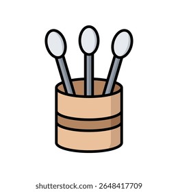cotton swab icon vector design template simple and clean