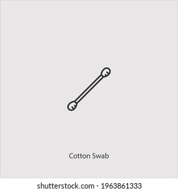 cotton swab icon vector icon.Editable stroke.linear style sign for use web design and mobile apps,logo.Symbol illustration.Pixel vector graphics - Vector