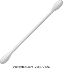 Cotton swab isolated vector illustration.