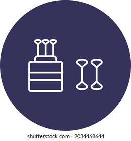 Cotton Swab Line Inverted Vector Line Icon Design
