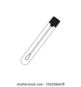 cotton swab test tube- vector illustration