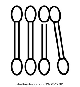 Cotton-Tupfer-Vektordesign im trendigen Stil, bearbeitbares Symbol