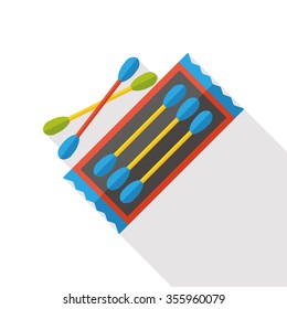 Cotton swabs flat icon
