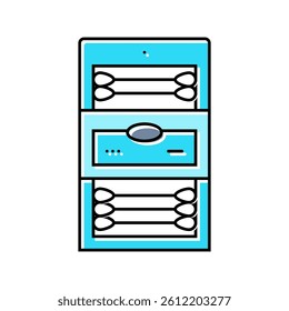 cotton swabs hygiene color icon vector. cotton swabs hygiene sign. isolated symbol illustration