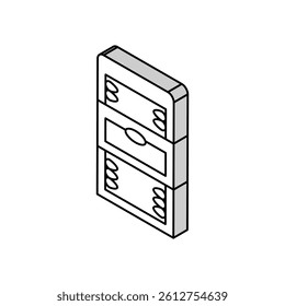 cotton swabs hygiene isometric icon vector. cotton swabs hygiene sign. isolated symbol illustration