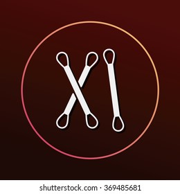 Cotton swabs icon