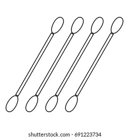 Cotton swabs icon .