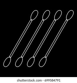 Cotton swabs icon .