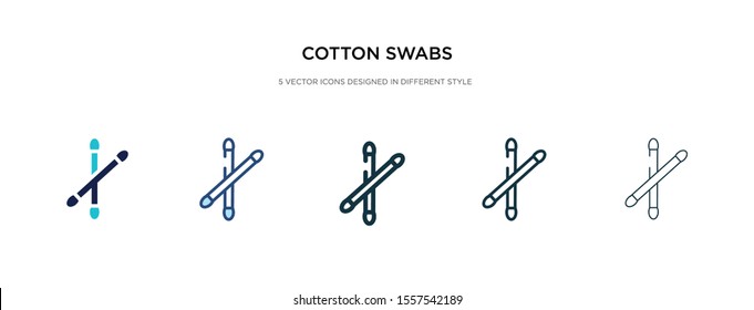 cotton swabs icon in different style vector illustration. two colored and black cotton swabs vector icons designed in filled, outline, line and stroke style can be used for web, mobile, ui