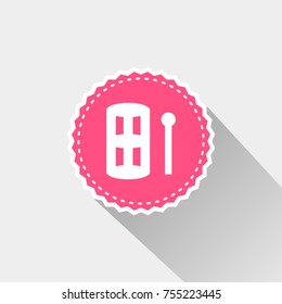 Cotton Swabs icon with long shadow