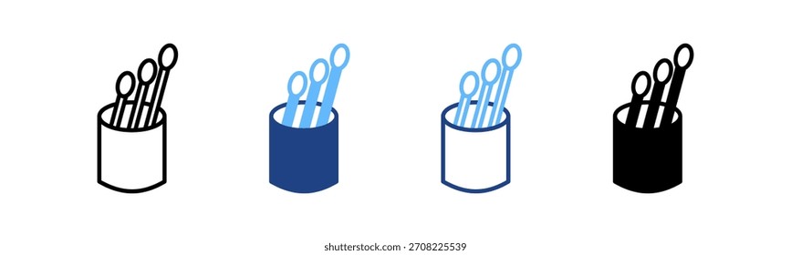 Ícone de swabs de algodão Ilustração de vetor múltiplo
