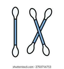 Plantilla de diseño de Vector de icono de hisopos de algodón