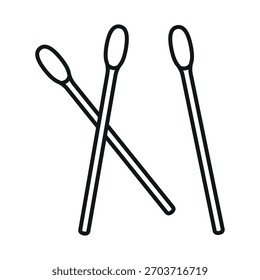 Plantilla de diseño de Vector de icono de hisopos de algodón