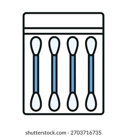 Plantilla de diseño de Vector de icono de hisopos de algodón