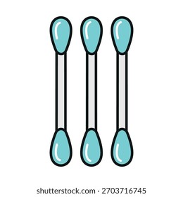 Cotton swabs icon vector design template