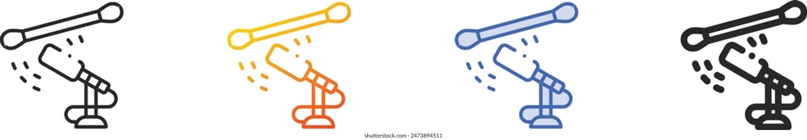 cotton swabs icon.Thin Linear, Gradient, Blue Stroke and bold Style Design Isolated On White Background