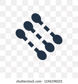 Cotton swabs vector icon isolated on transparent background, Cotton swabs transparency concept can be used web and mobile