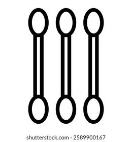 Cotton Swabs Vector Line Icon Design For Personal And Commercial Use