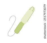 cotton tampon cartoon. biodegradable flow, insertion convenience, discreet compact cotton tampon sign. isolated symbol vector illustration