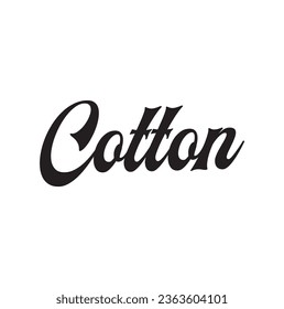 cotton text on white background.