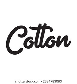 cotton text on white background.