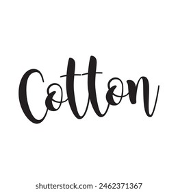 cotton text on white background.