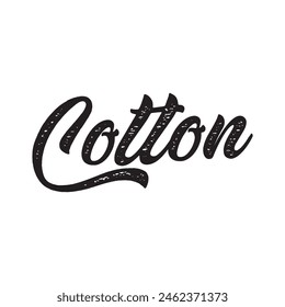 cotton text on white background.