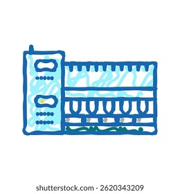 cotton textile production industrial machine doodle icon sketch vector. cotton textile production industrial machine sign. isolated symbol illustration