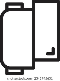 Cotton Textile Roll Outline Icon
