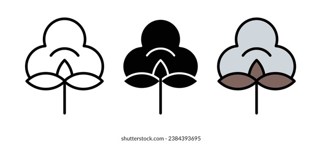 Cotton thin line vector icon.eps illustration