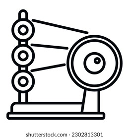 Cotton thread production icon outline vector. Textile machine. Roll wool