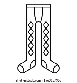 Cotton tights icon. Outline cotton tights vector icon for web design isolated on white background