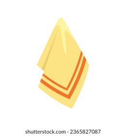 Icono de toalla de algodón vector plano. Tejido de tela. Tranquilidad aislada